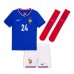 Camisa de time de futebol França Ibrahima Konate #24 Replicas 1º Equipamento Infantil Europeu 2024 Manga Curta (+ Calças curtas)